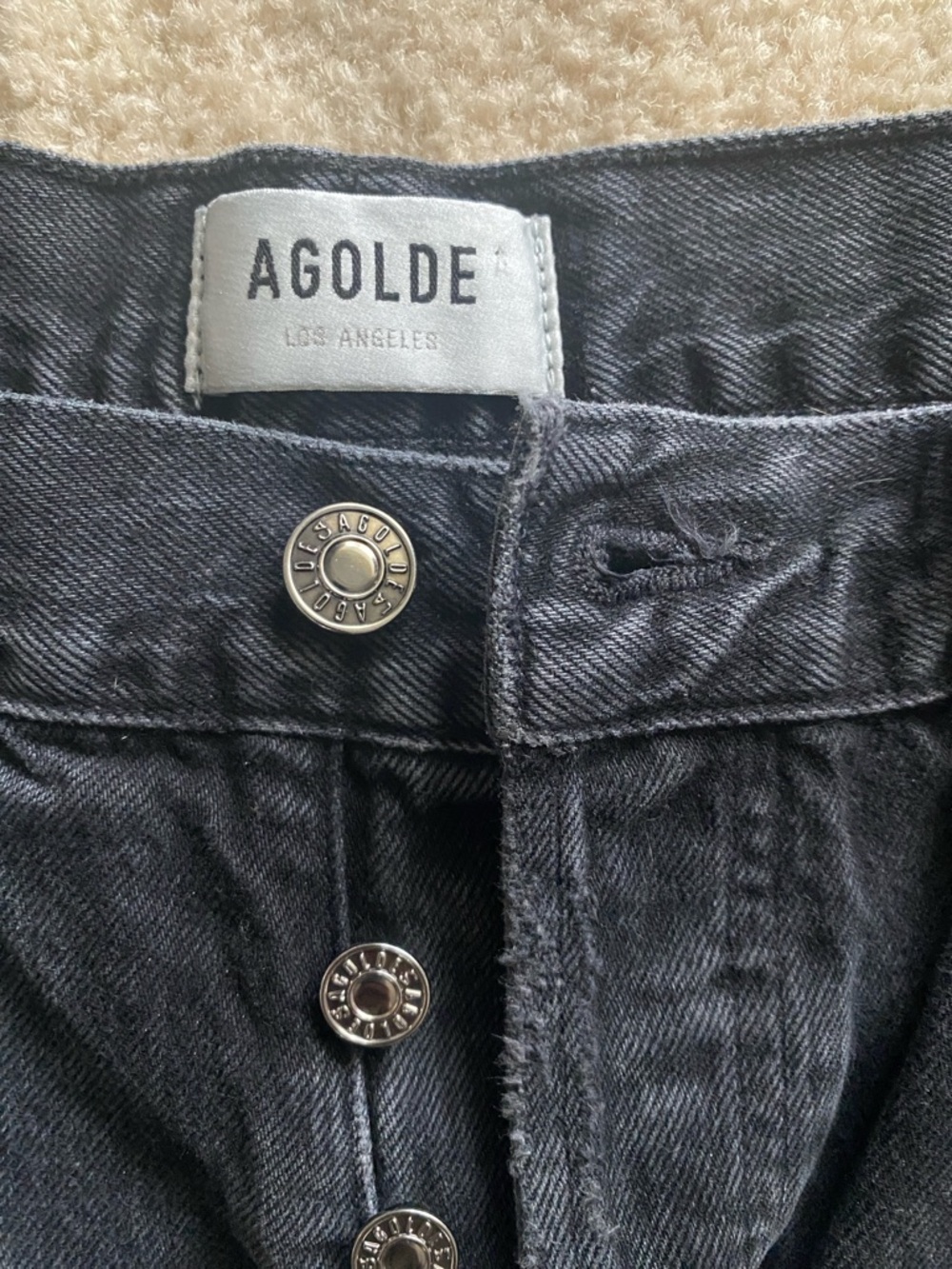 AGOLDE Los Angeles size 29 button front distressed jeans - Picture 2 of 7